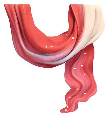 Red and White Scarf for Winter