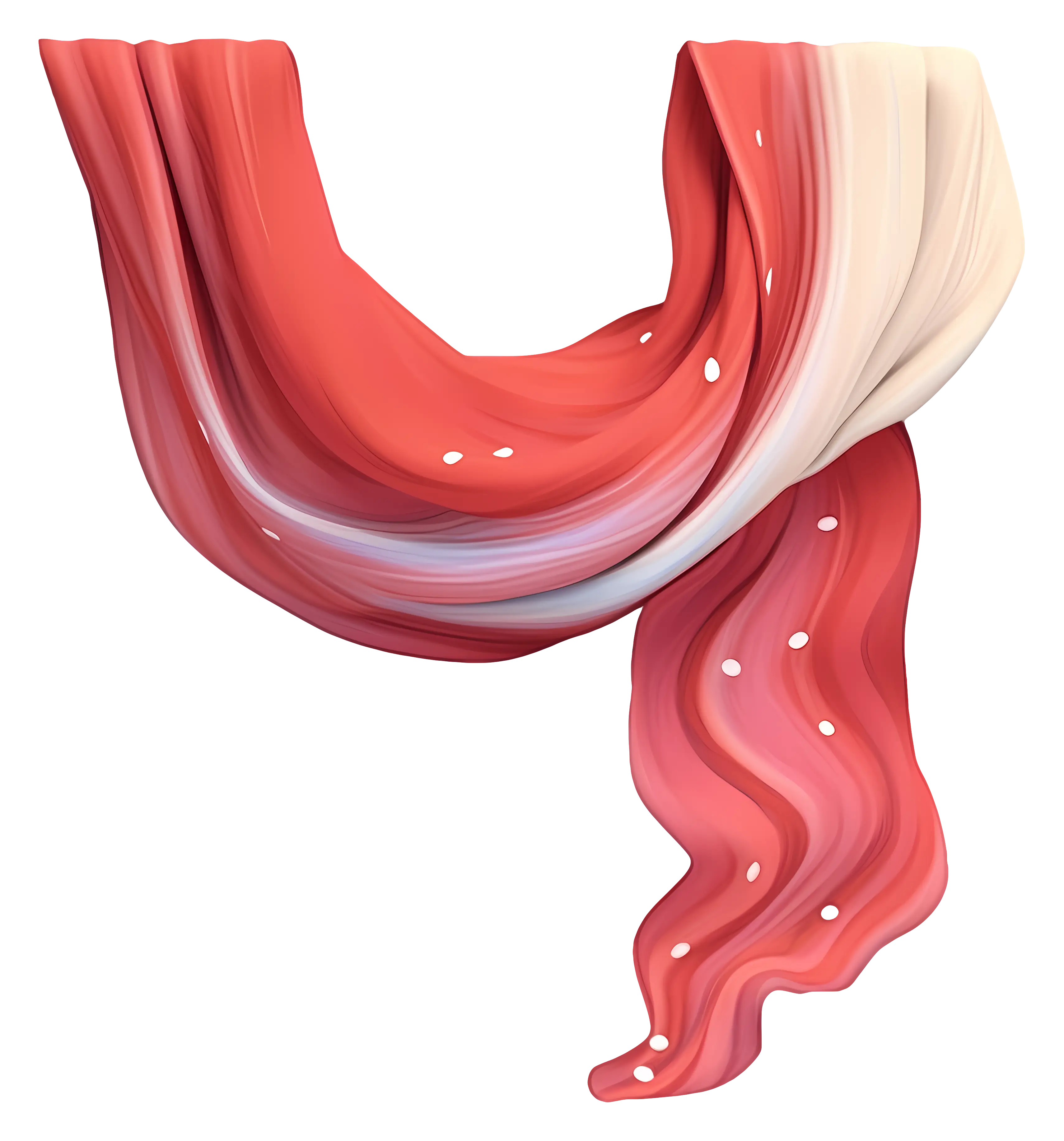Red and White Scarf for Winter