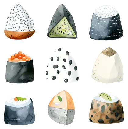 Assorted Japanese Rice Balls (Onigiri)