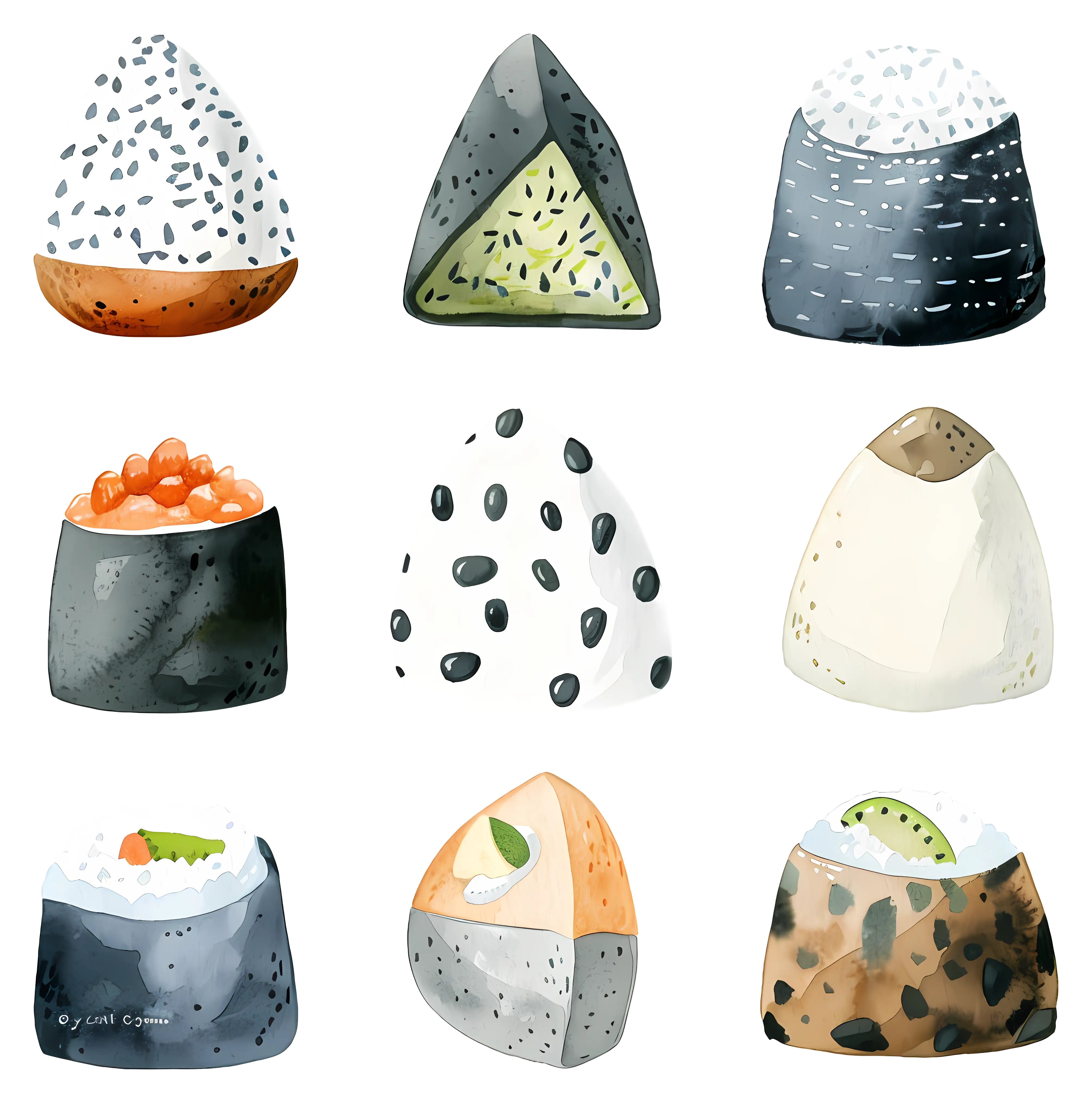 Assorted Japanese Rice Balls (Onigiri)