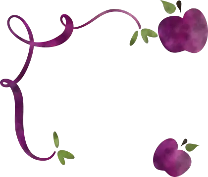 Decorative Purple Apple Frame Design