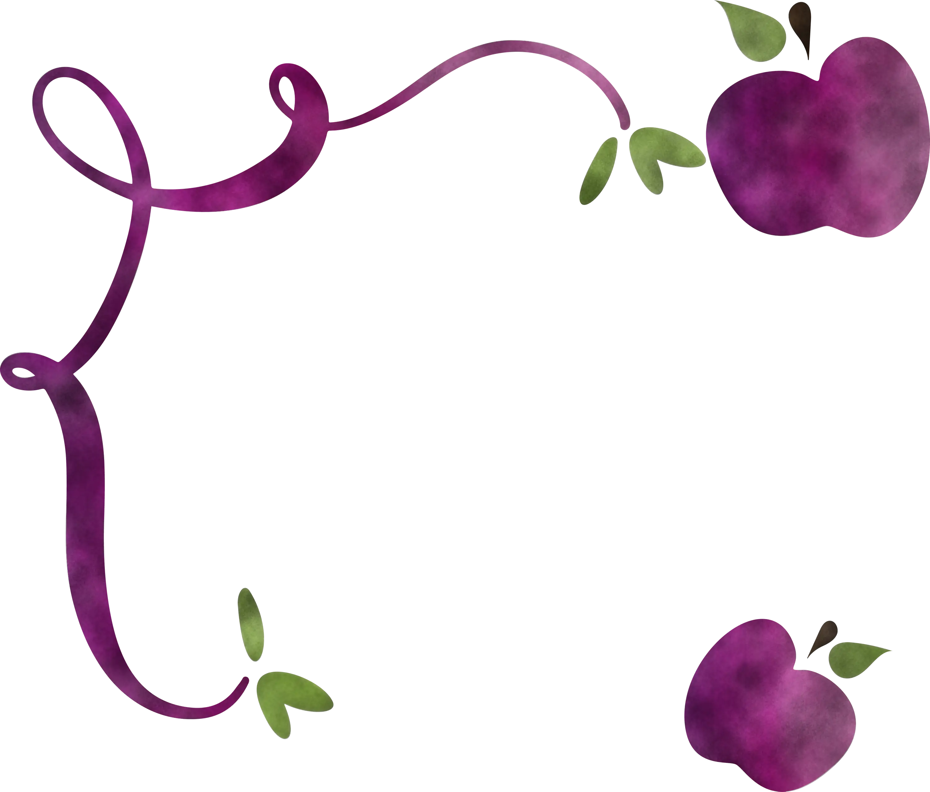 Decorative Purple Apple Frame Design