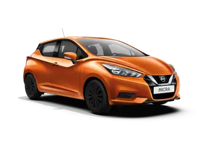 Bright Orange Nissan Micra Hatchback