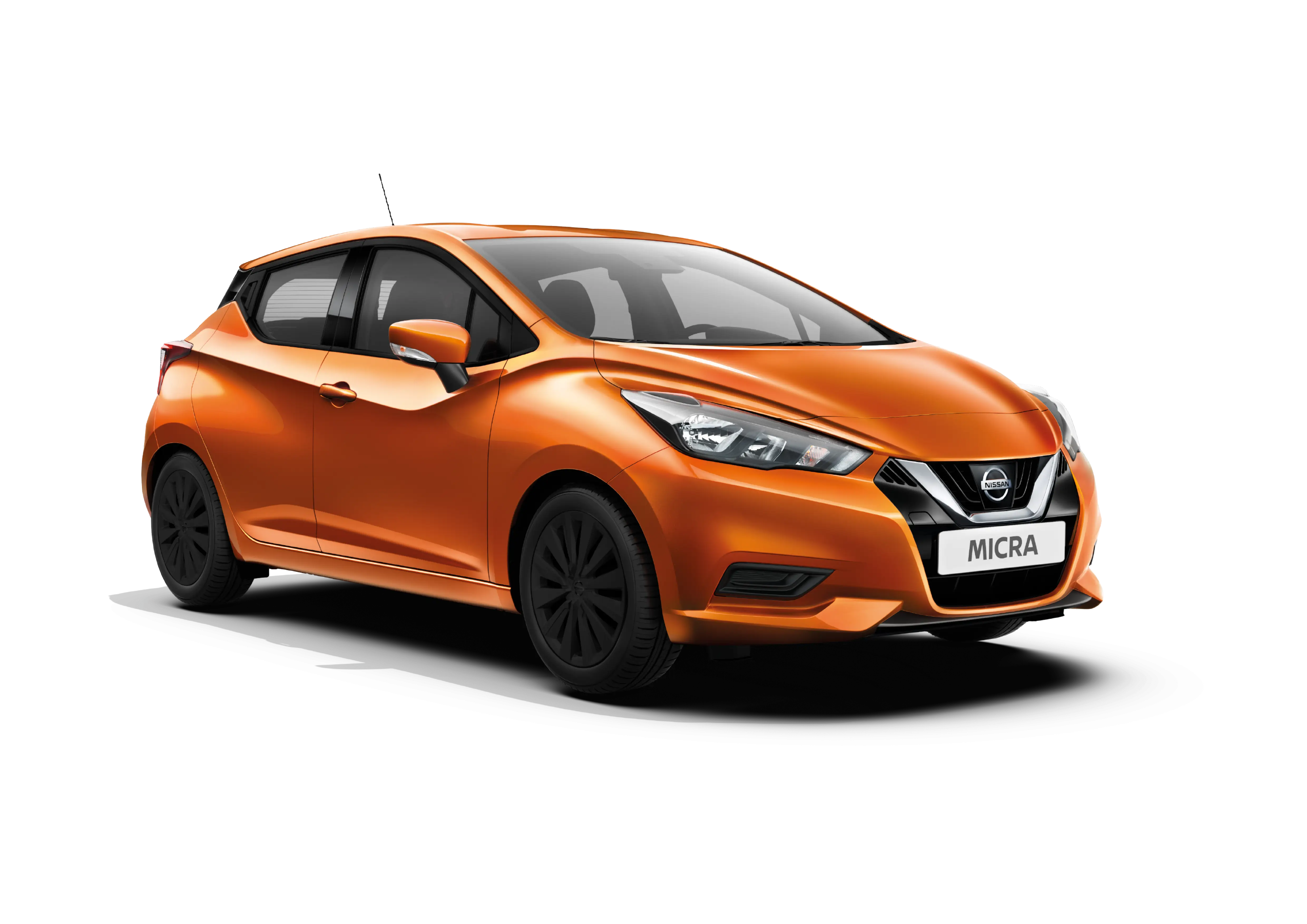 Bright Orange Nissan Micra Hatchback