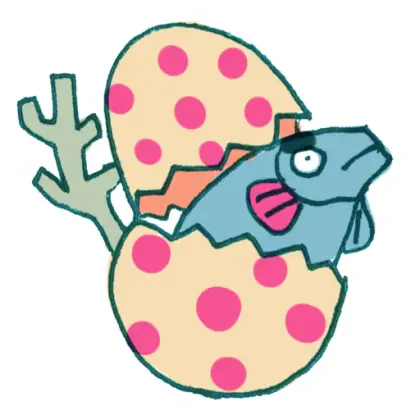 Fish Hatching from Egg