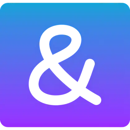 White Ampersand on Gradient Background