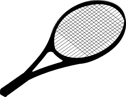 Tennis Racket Silhouette for Sports Design