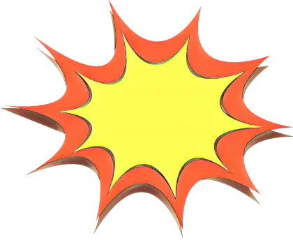 Yellow and Red Comic Explosion Shape