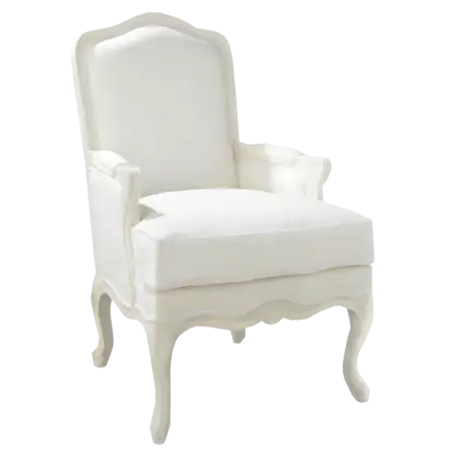 Classic White Armchair Design