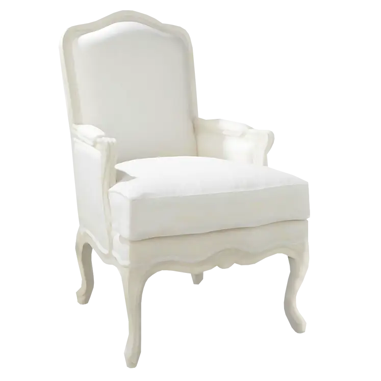 Classic White Armchair Design