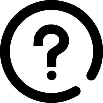 Question Mark Icon in Circular Outline