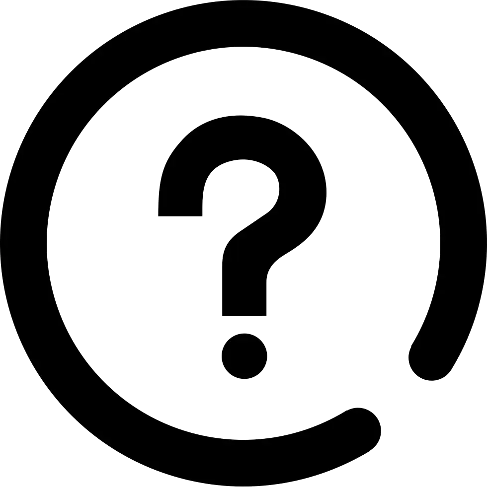 Question Mark Icon in Circular Outline