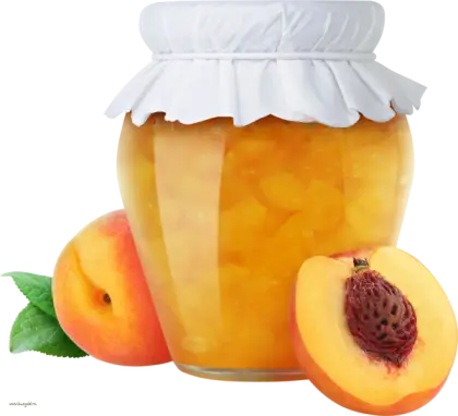 Delicious Peach Jam Jar with Fresh Peaches