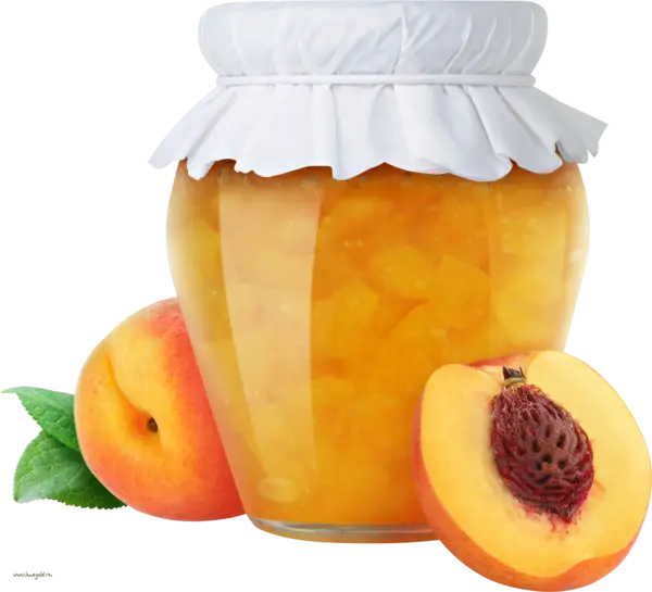 Delicious Peach Jam Jar with Fresh Peaches