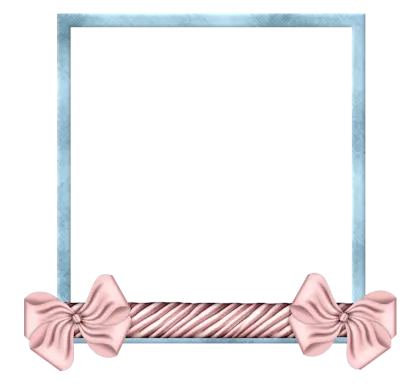Decorative Frame with Pink Bows