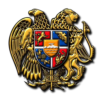 National Emblem Featuring Eagle and Lion