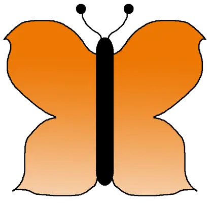 Simple Orange Butterfly Illustration