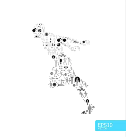 Running Silhouette Illustration for Fitness