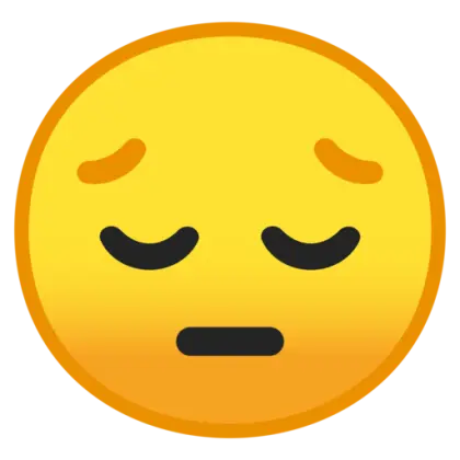 Sad Emoji Face Displaying Downcast Expression