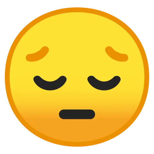 Sad Emoji Face Displaying Downcast Expression