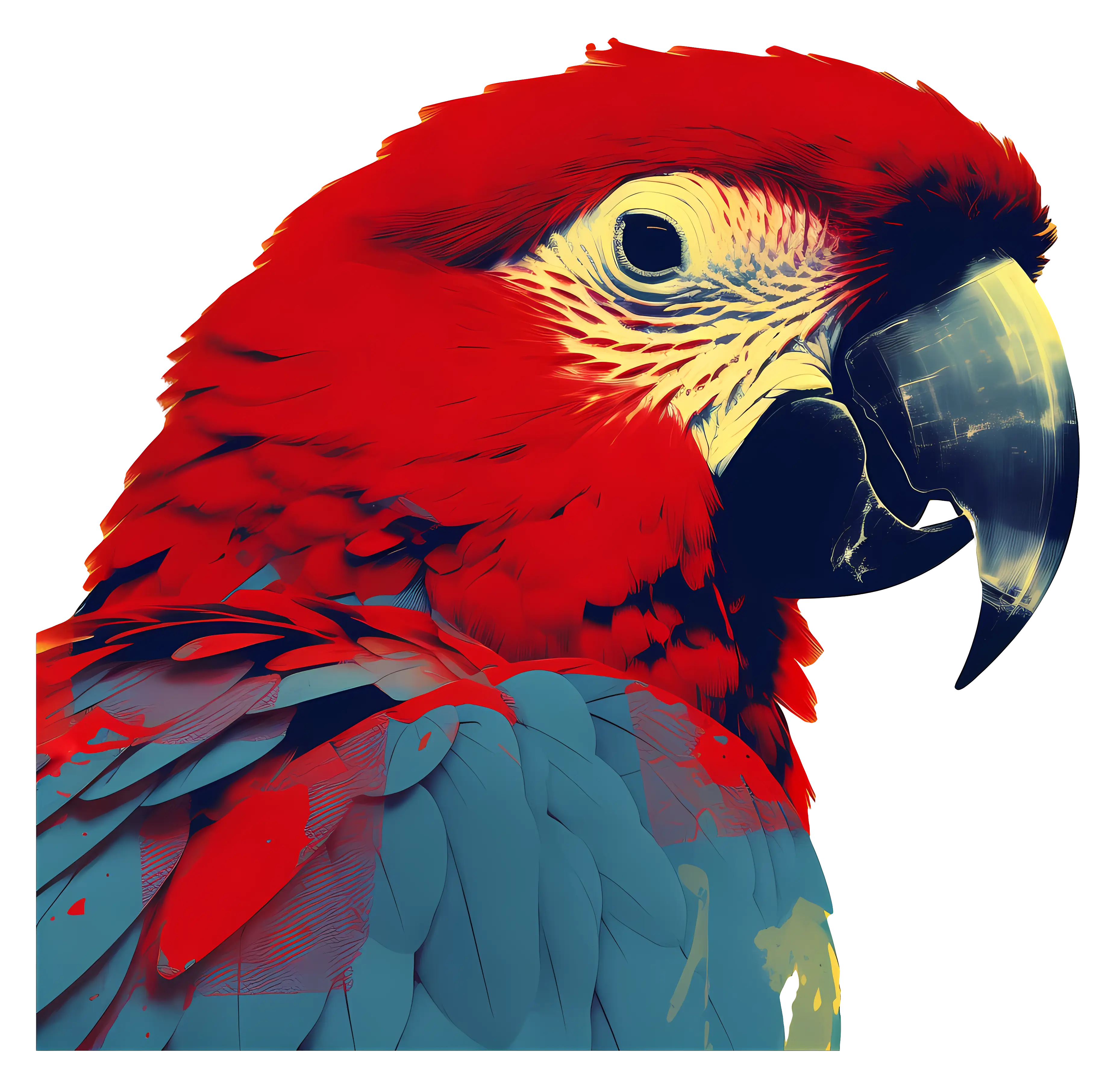 Vivid and Beautiful Parrot Artwork