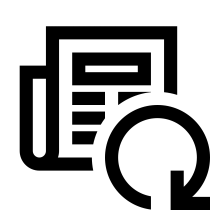 Document Refresh Icon for Interface Design