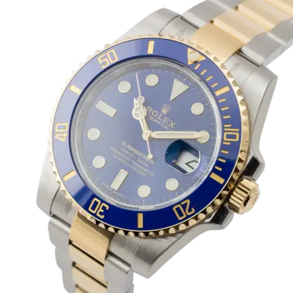 Luxury Blue and Gold Wristwatch