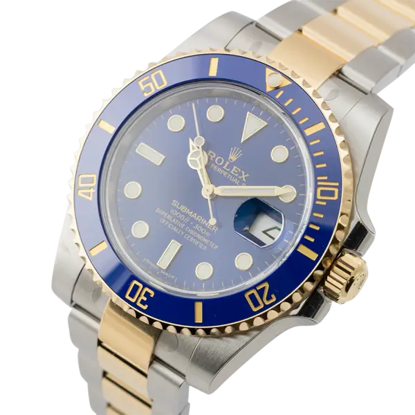 Luxury Blue and Gold Wristwatch