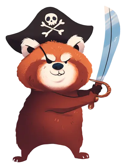 Pirate Bear with Sword