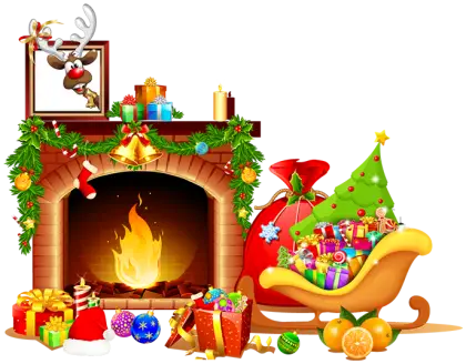 Festive Christmas Fireplace