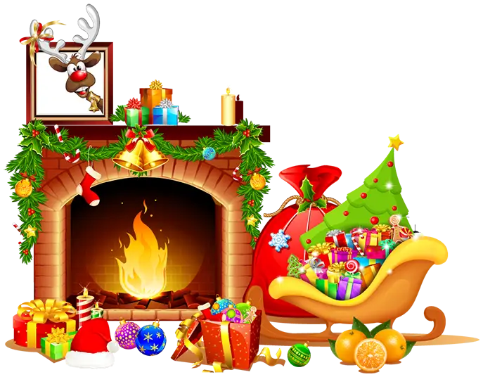 Festive Christmas Fireplace