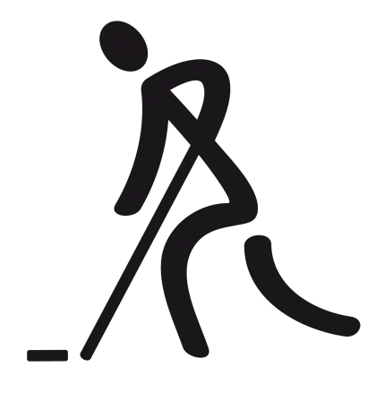 Hockey Player Icon in Black