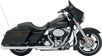 Black Touring Motorcycle Illustration