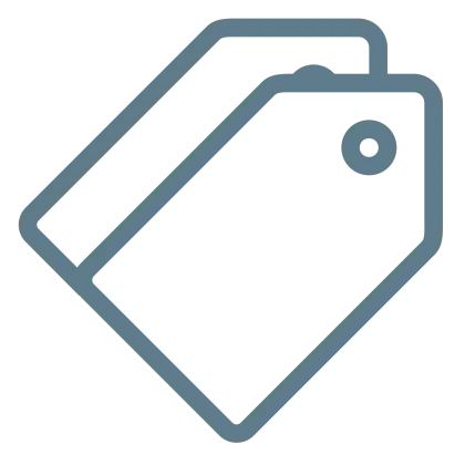 Minimalist Price Tag Icon Outline Design