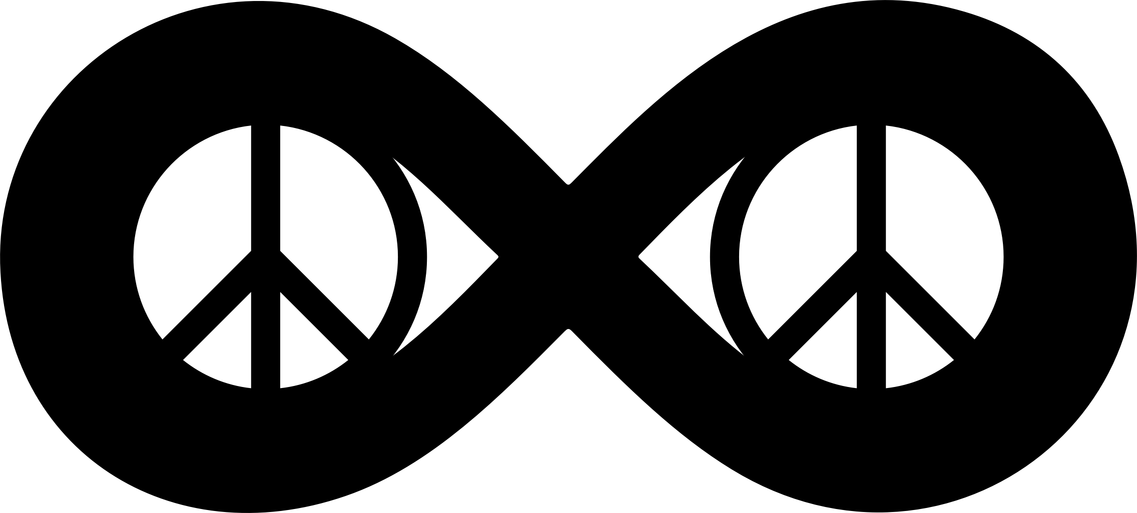 Black Infinity Peace Symbol