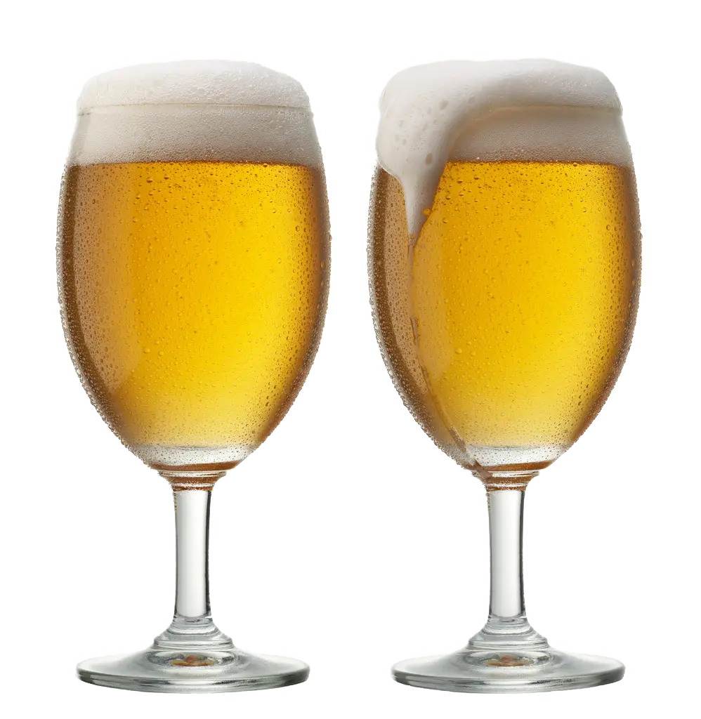 Beer Glasses with Foam Illustration