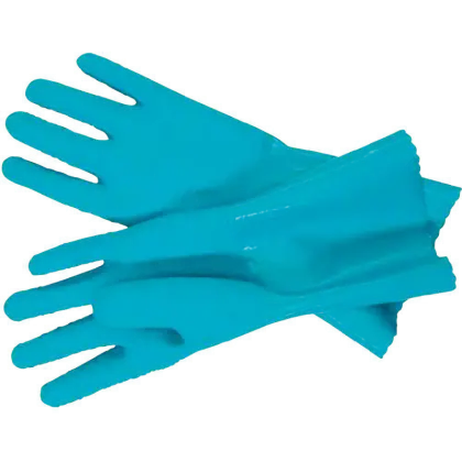 Blue Rubber Gloves for Cleaning or Safety