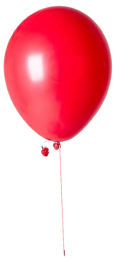 Red Helium Balloon with String