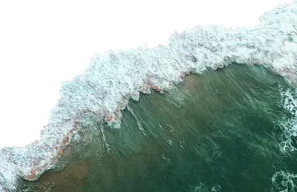 Aerial View of Ocean Waves