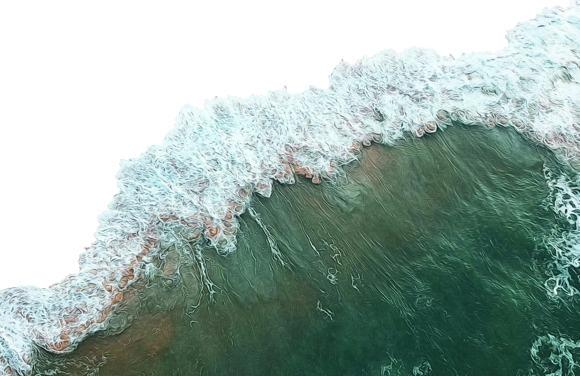 Aerial View of Ocean Waves