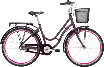Purple City Bicycle with Basket