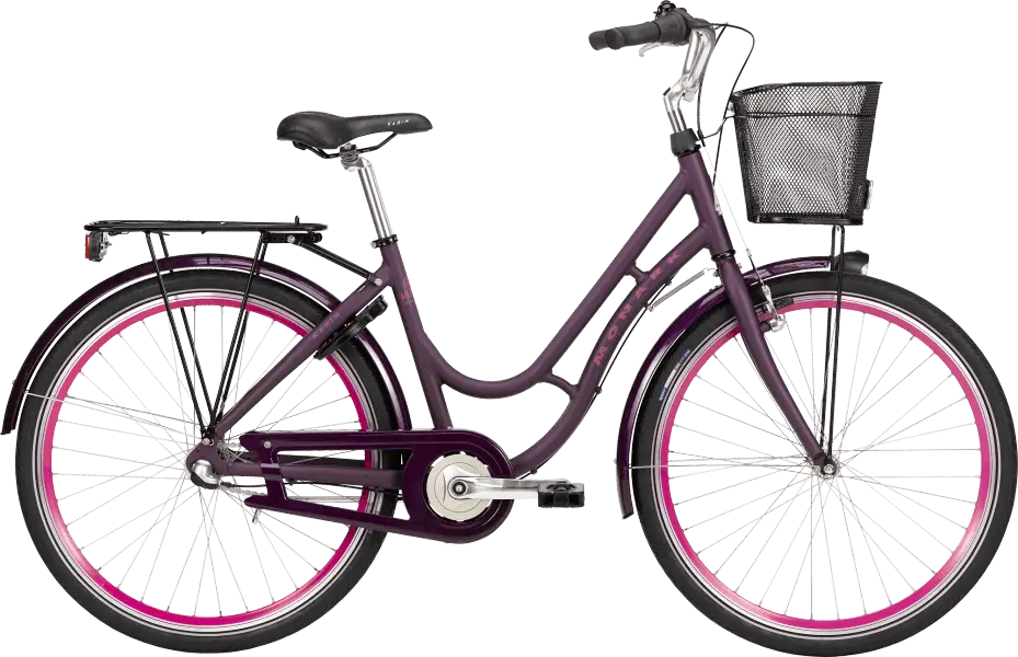 Purple City Bicycle with Basket