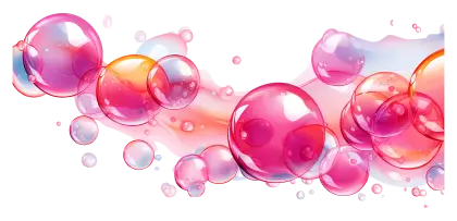 Vibrant Soap Bubbles in Colorful Glow