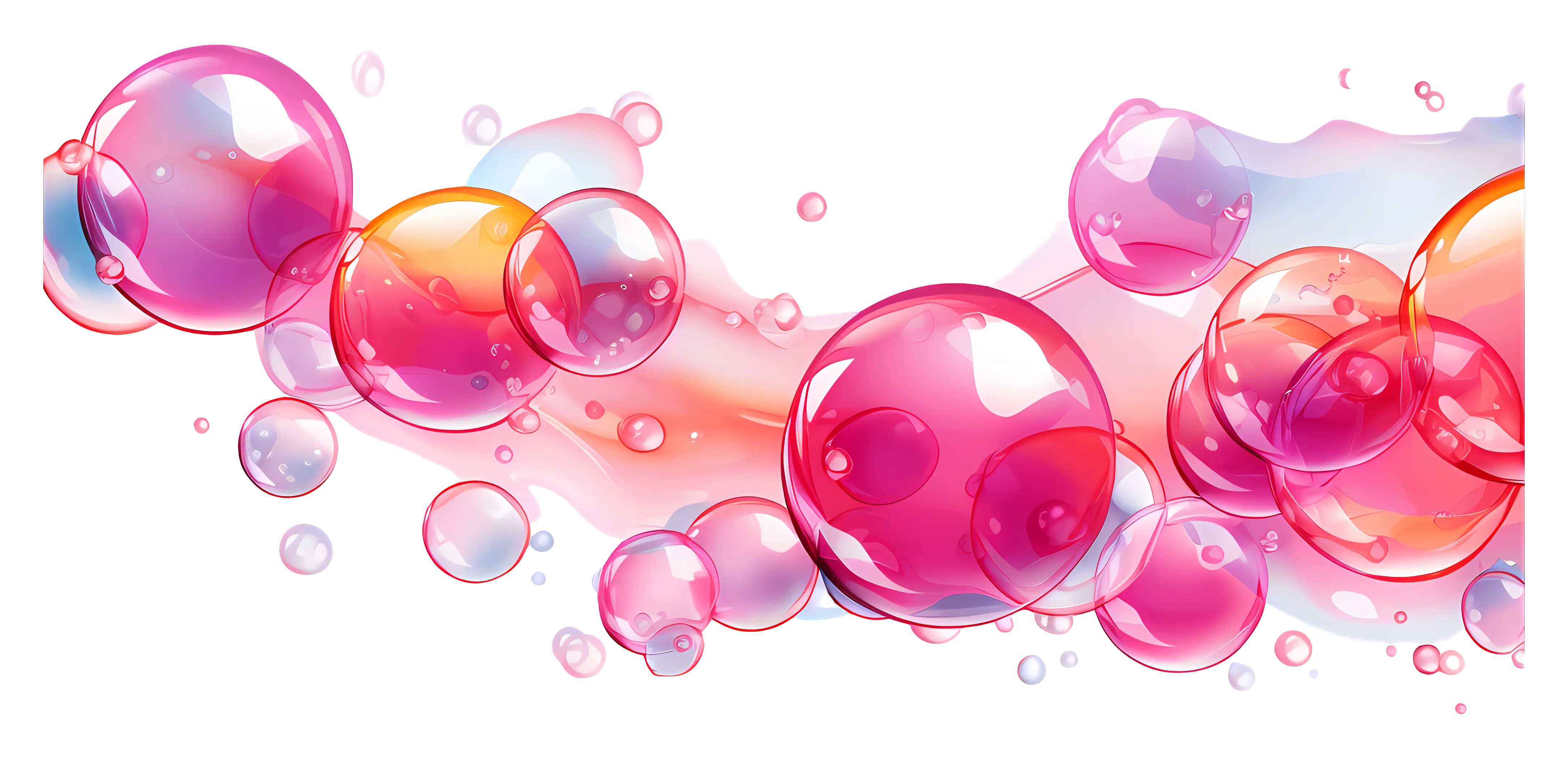 Vibrant Soap Bubbles in Colorful Glow