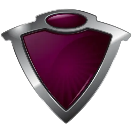 Purple and Silver Shield Emblem