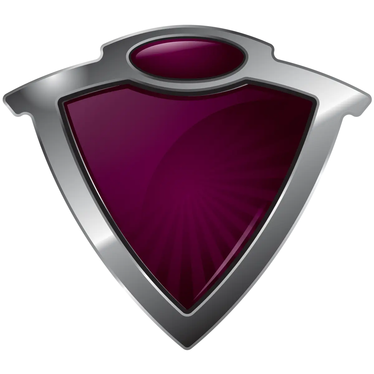 Purple and Silver Shield Emblem