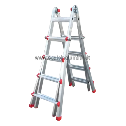 Aluminum Ladder with Red Accents