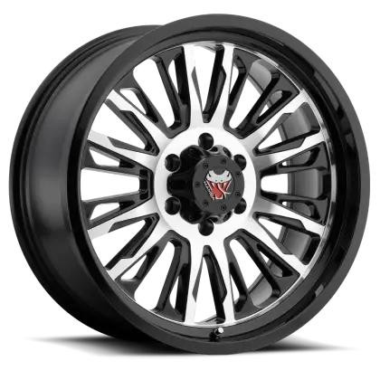 Stylish Black and Chrome Alloy Wheel