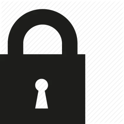 Black Lock Symbol with Keyhole Illustration
