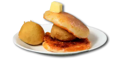 Burger with Butter on a Plate